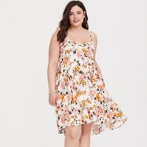 Torrid floral high low dress